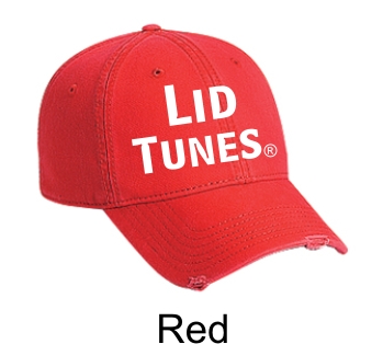 Lid Tunes Distressed Visor Red Cap